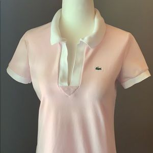 Lacoste Pink and White Midi Dress